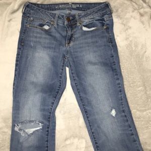 American eagle skinny distressed jeans